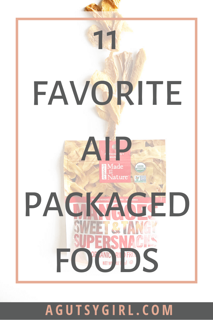 11 Favorite AIP Packaged Foods agutsygirl.com #aip #autoimmune #ibd #guthealth