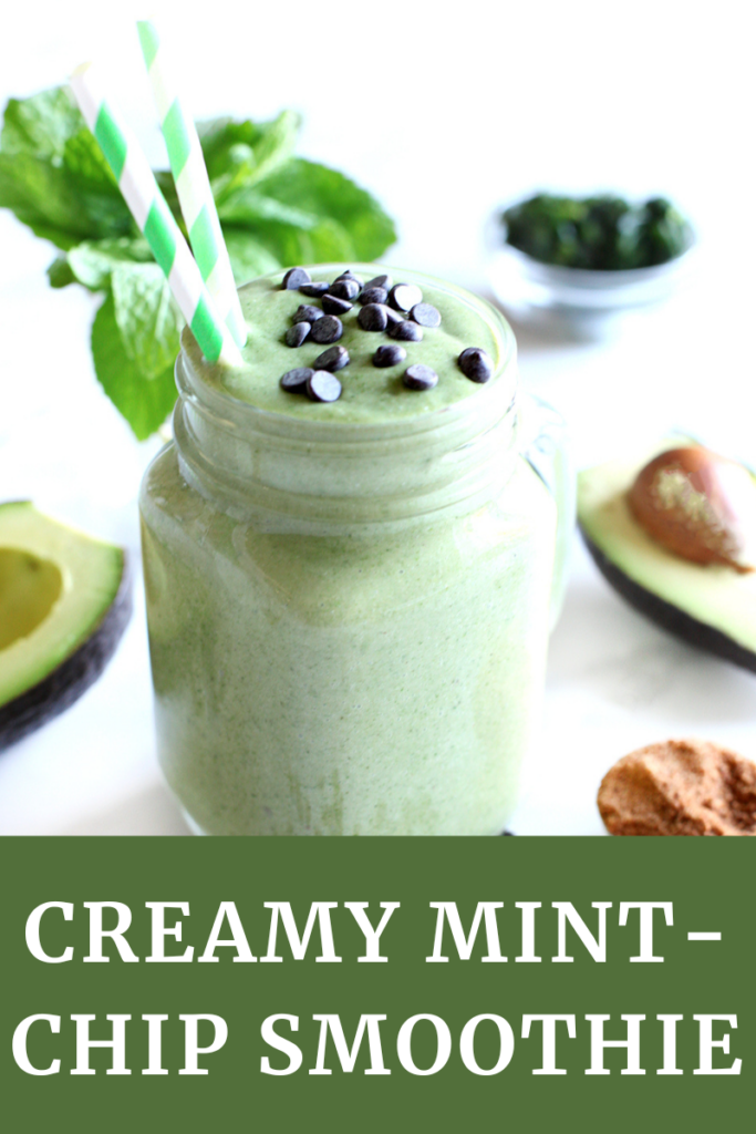 Creamy Mint-Chip Smoothie agutsygirl.com