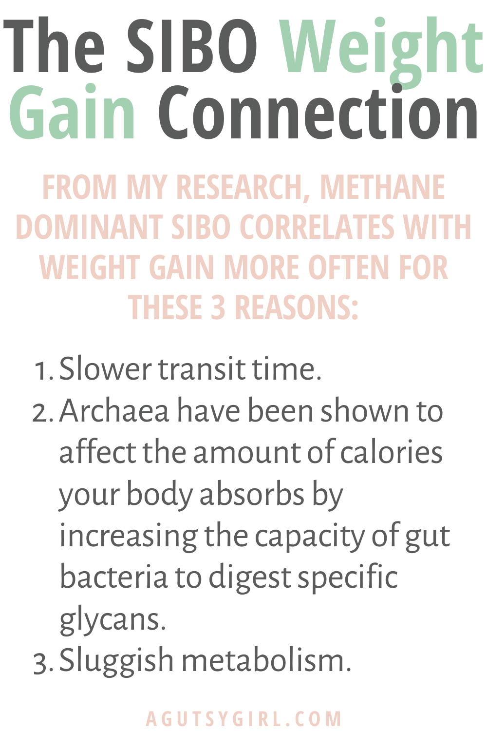 The SIBO Weight Gain Connection agutsygirl.com 3 reasons #sibo #weightgain #guthealth #ibs