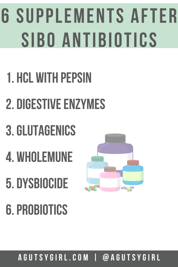 6 Supplements After SIBO Antibiotics agutsygirl.com #sibo #supplements #supplementsthatwork