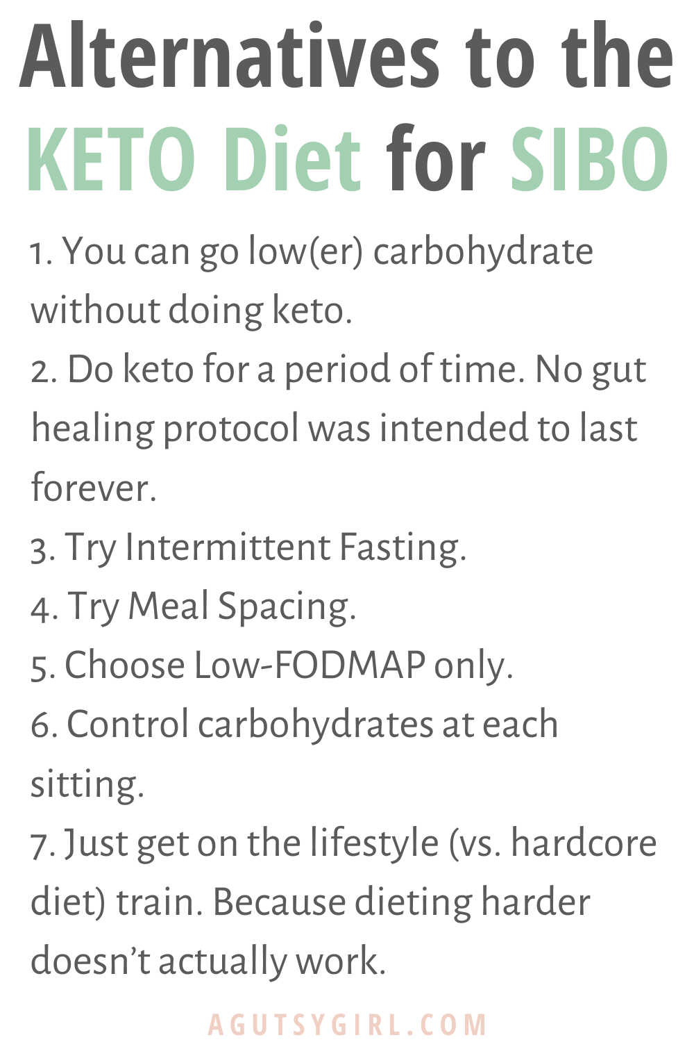 Alternatives to the Keto Diet for SIBO agutsygirl.com #keto #sibo #guthealth