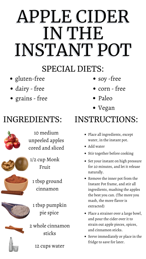 Apple Cider Instant Pot how to make agutsygirl.com