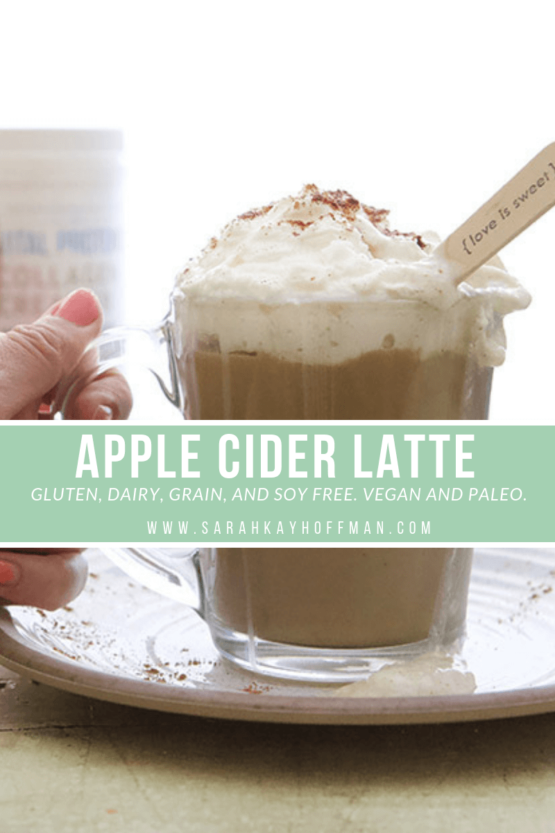 Apple Cider Latte www.sarahkayhoffman.com #collagen #healthyliving #guthealth #paleo #latte #healthyrecipes