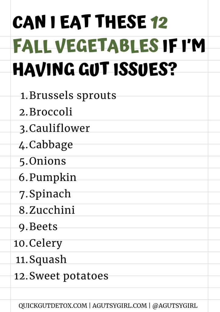 Can I eat these 12 fall vegetables if I'm having gut issues with A Gutsy Girl agutsygirl.com