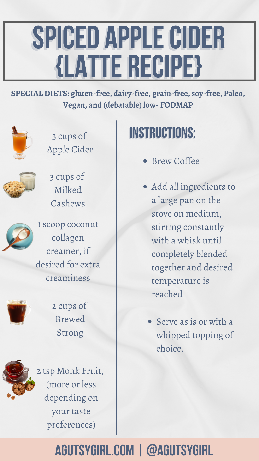 Spiced Apple Cider {latte Recipe} - A Gutsy Girl®