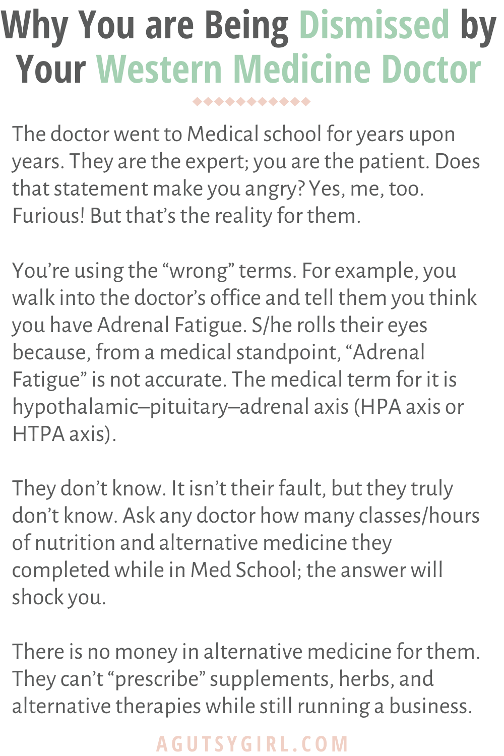 Beginner's Guide to Digestive Health Testing agutsygirl.com #guthealth #digestivehealth #medicine why you are being dismissed