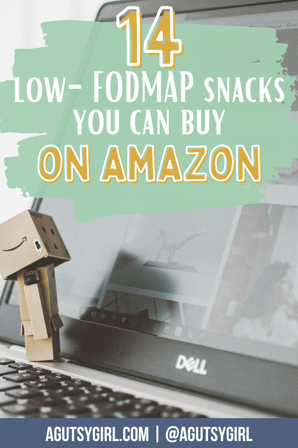 14 Low-FODMAP Snacks you can buy on Amazon agutsygirl.com #sibo #lowfodmap #fodmapdiet