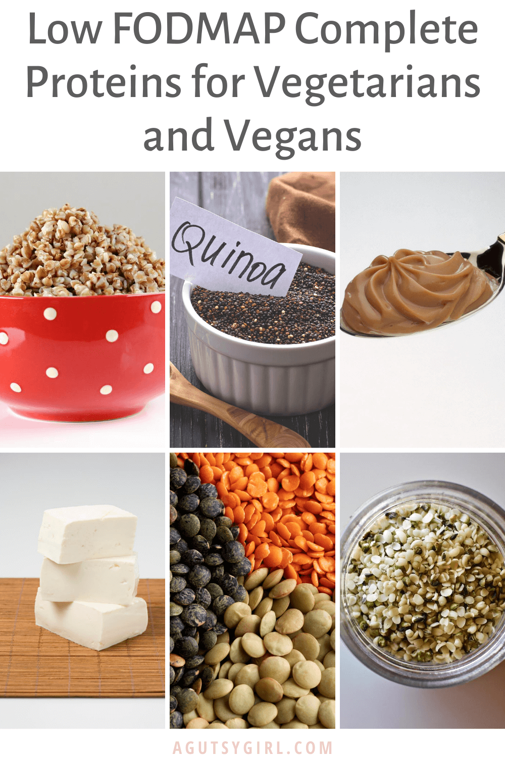 6 Low FODMAP Complete Proteins for Vegetarians and Vegans agutsygirl.com #lowfodmap #sibo #vegan