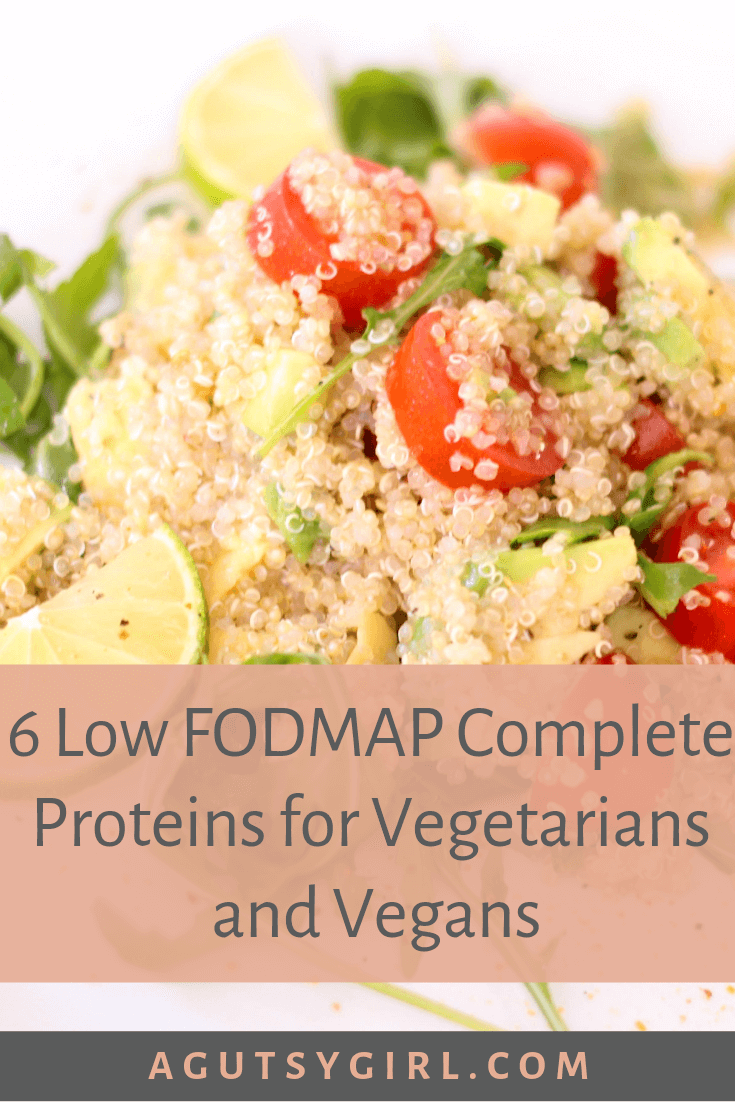 6 Low FODMAP Complete Proteins for Vegetarians and Vegans agutsygirl.com quinoa #vegetarian #vegan #sibo #guthealth #quinoa