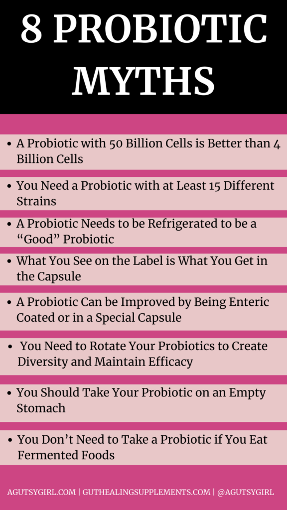 8 Probiotic Myths debunked agutsygirl.com