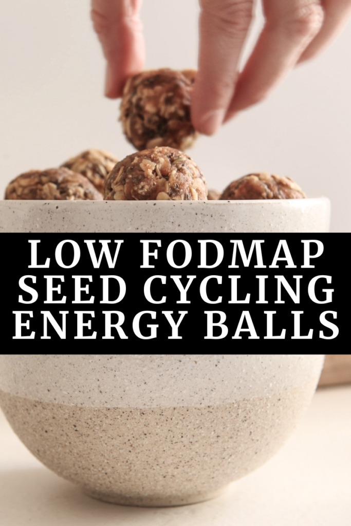 Low FODMAP Seed Cycling Energy Balls agutsygirl.com