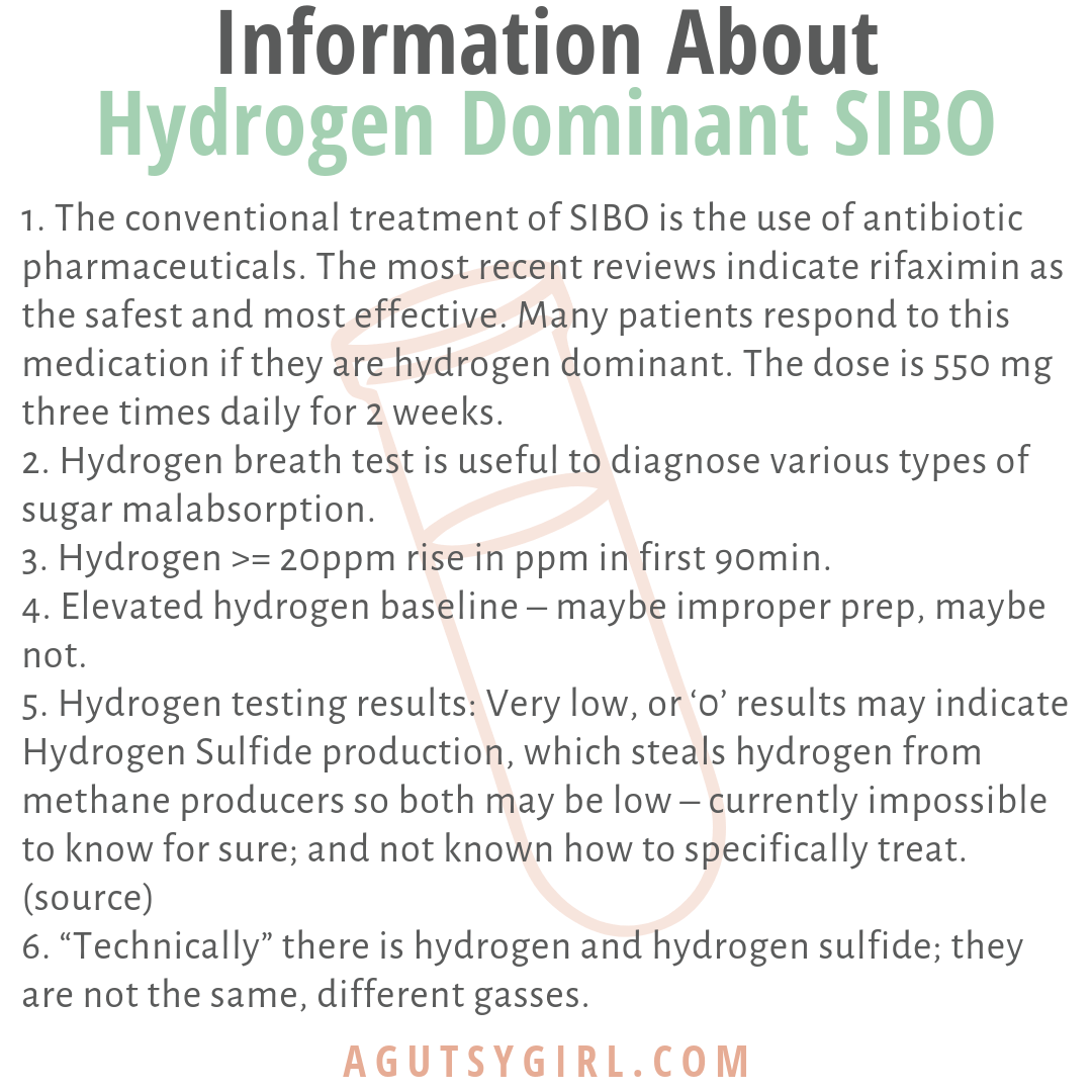 Information about Hydrogen Dominant SIBO what is it agutsygirl.com A Gutsy Girl #guthealing #healthyliving #SIBO