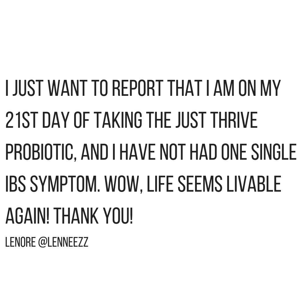 Just Thrive Probiotic testimonial autsygirl.com #probiotic #probiotics #guthealth #sibo