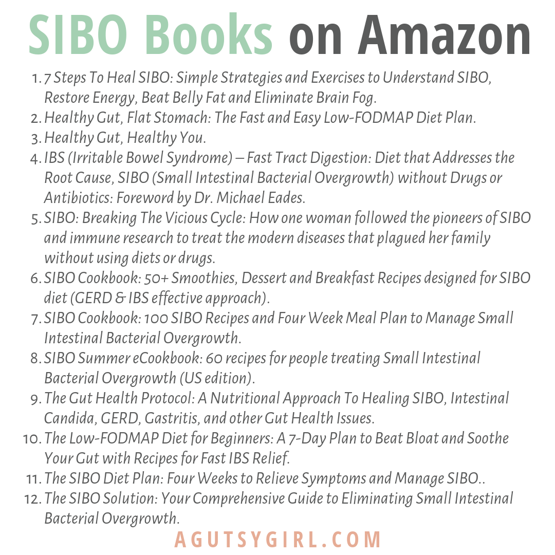 SIBO Books on Amazon agutsygirl.com ibs gut health healing #guthealth #sibo #ibs #amazonbooks