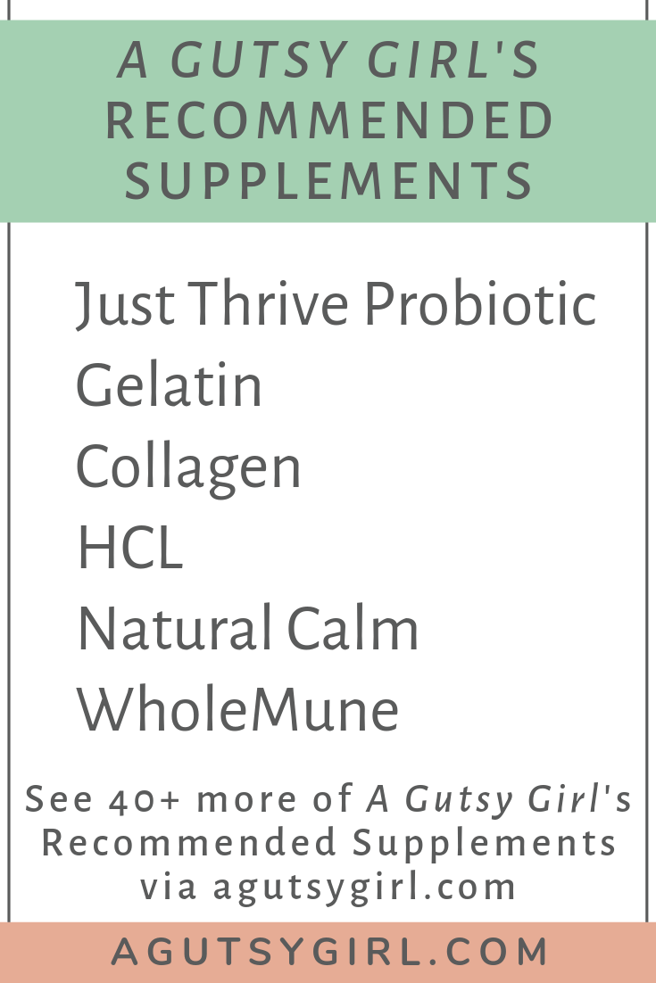 A Gutsy Girl's Recommended Supplements agutsygirl.com supplement #supplement #supplements #guthealth #guthealing Just Thrive Probiotic