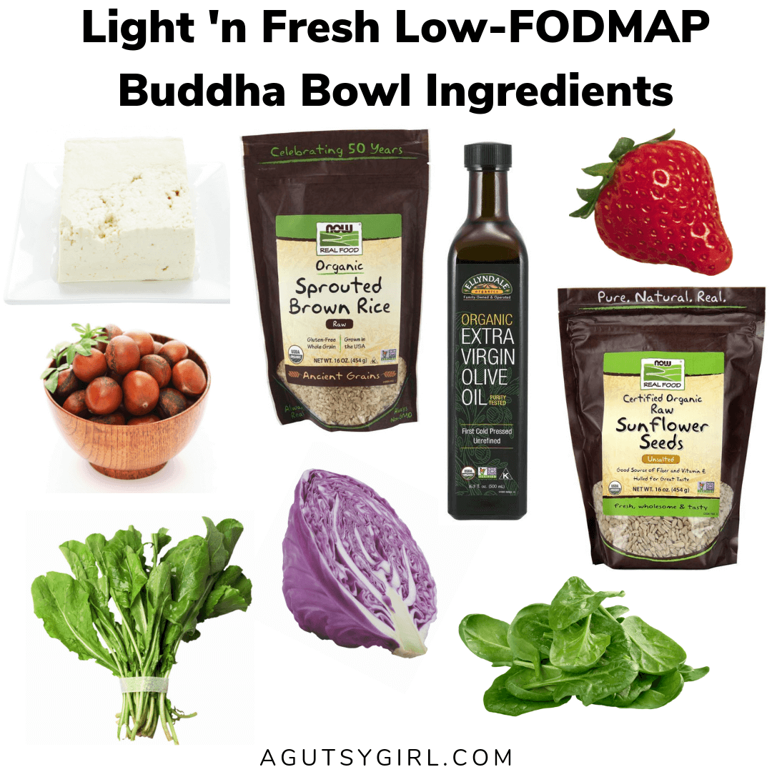 Light 'n Fresh Low-FODMAP Buddha Bowl agutsygirl.com recipe #lowfodmap #guthealing #SIBO #buddhabowl recipes gluten free