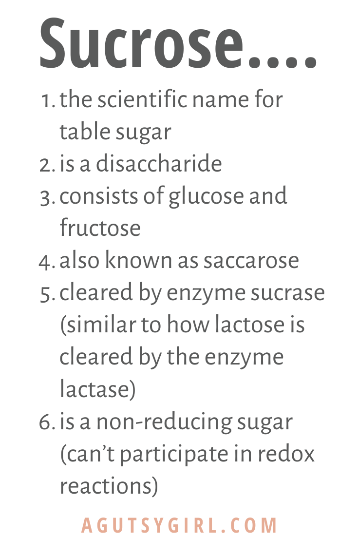 Sucrose 101 information agutsygirl.com #sucrose #sugar #healthyliving #guthealth