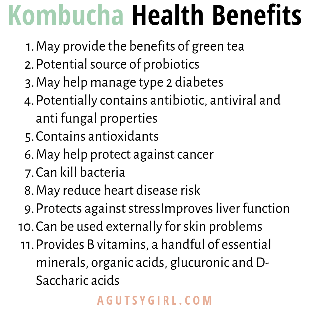 A Gutsy Girl's Master Kombucha Guide agutsygirl.com #booch #kombucha #guthealth kombucha health benefits