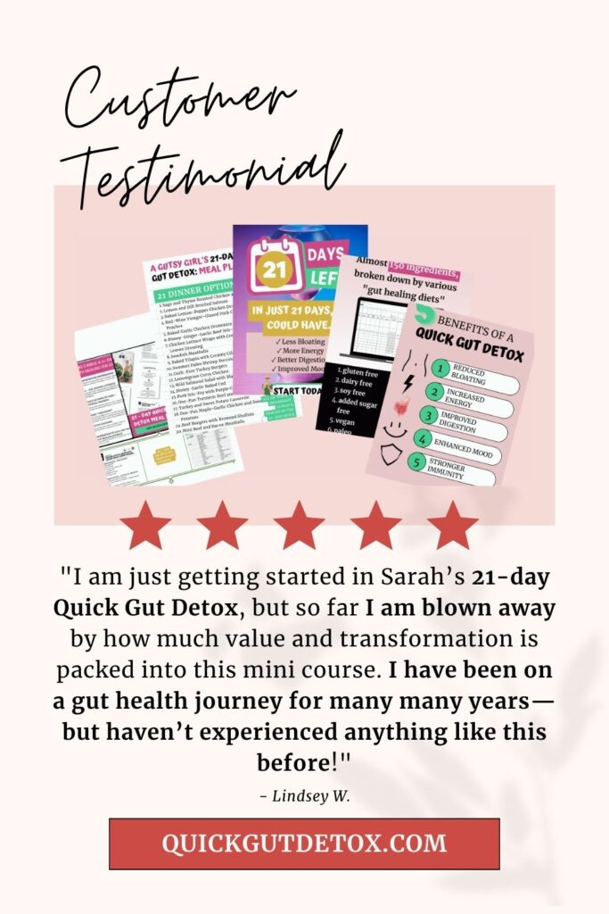 Quick Gut Detox testimonial Lindsey quickgutdetox.com