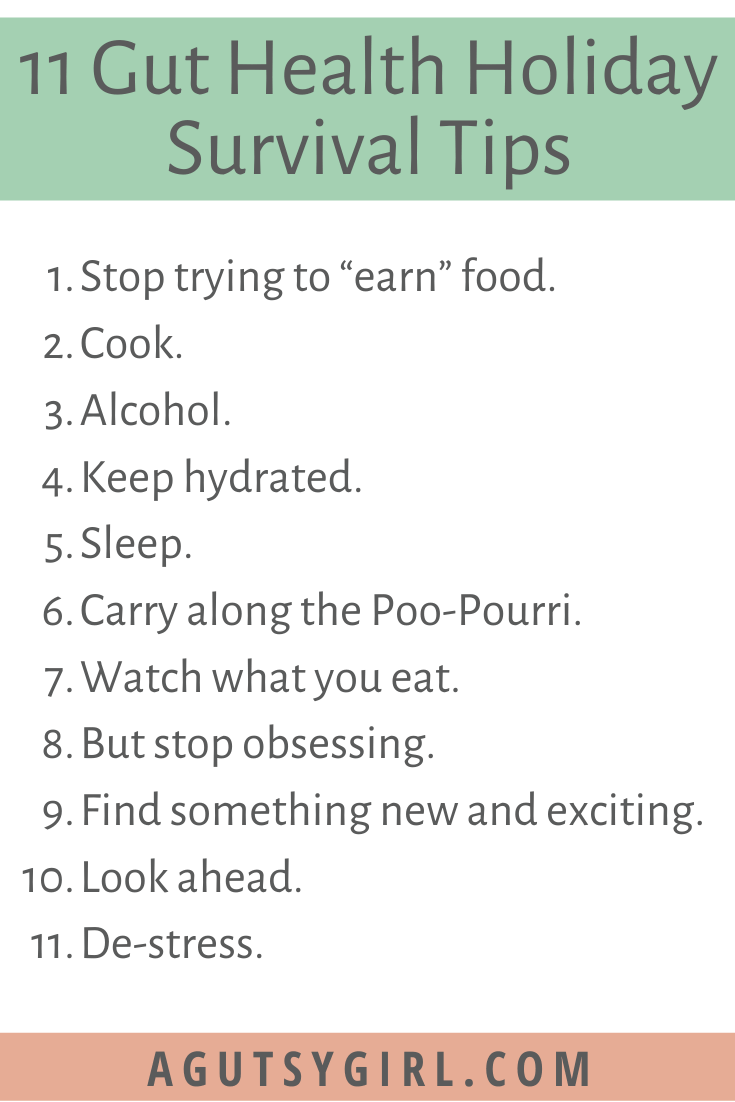 11 Gut Health Holiday Survival Tips agutsygirl.com #guthealth #holidays #ibs