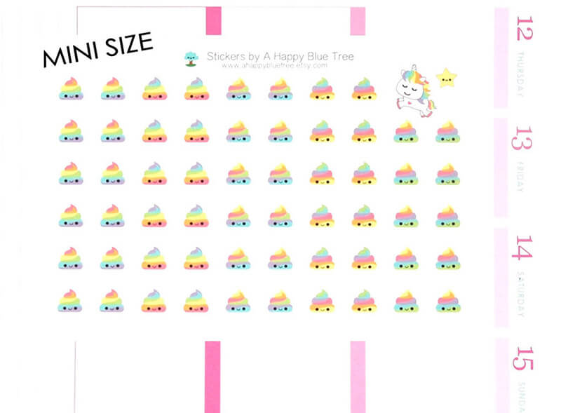 A Gutsy Girl Holiday 2019 Gut Wish List mini sticker planner poop emoji rainbow Etsy agutsygirl.com #guthealth #holidaygifts #ets