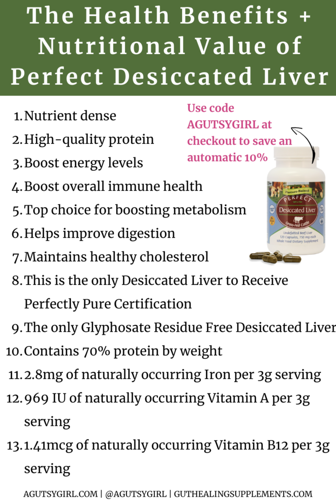 Best Beef Liver Supplements agutsygirl.com #beefliver #organmeats #perfectsupplements