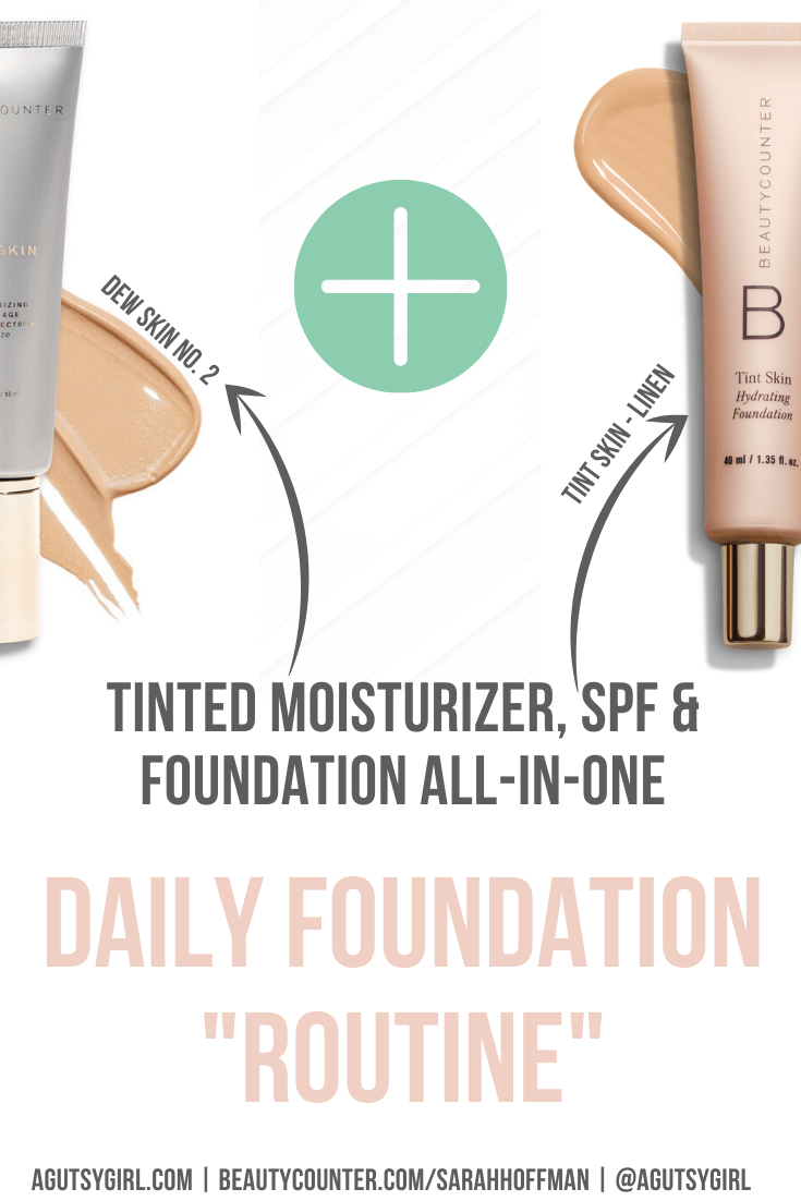 Non-Toxic Under-5-Minute Natural Makeup Routine agutsygirl.com Beautycounter favorites foundation #skincareroutine #naturalmakeup #makeuproutine