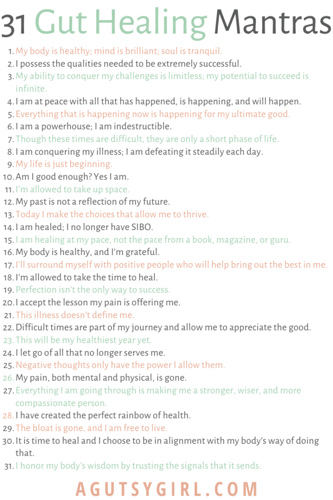 31 Gut Healing Mantras - A Gutsy Girl®