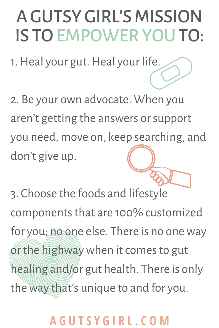 A Gutsy Girl Mission page agutsygirl.com gut health healing #guthealth #mompreneur #business