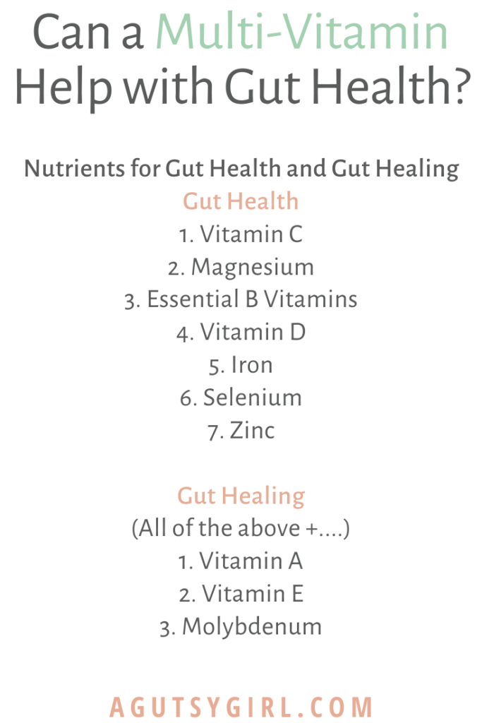 Can a Multi-Vitamin Help with Gut Health DL MD agutsygirl.com #multivitamin #guthealth #vitamin healthy living gut tip