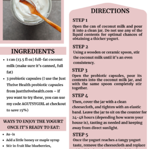 2 ingredient coconut yogurt agutsygirl.com