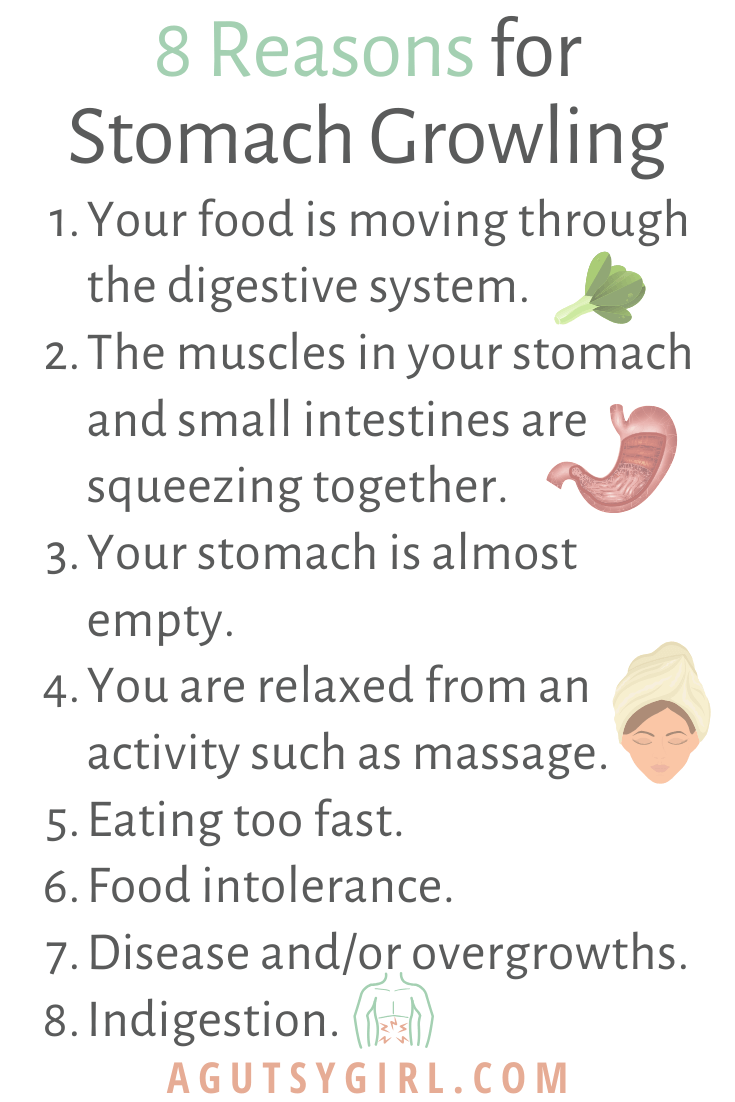Why is My Stomach Growling 8 reasons stomach growls agutsygirl.com #stomach #guthealth #health