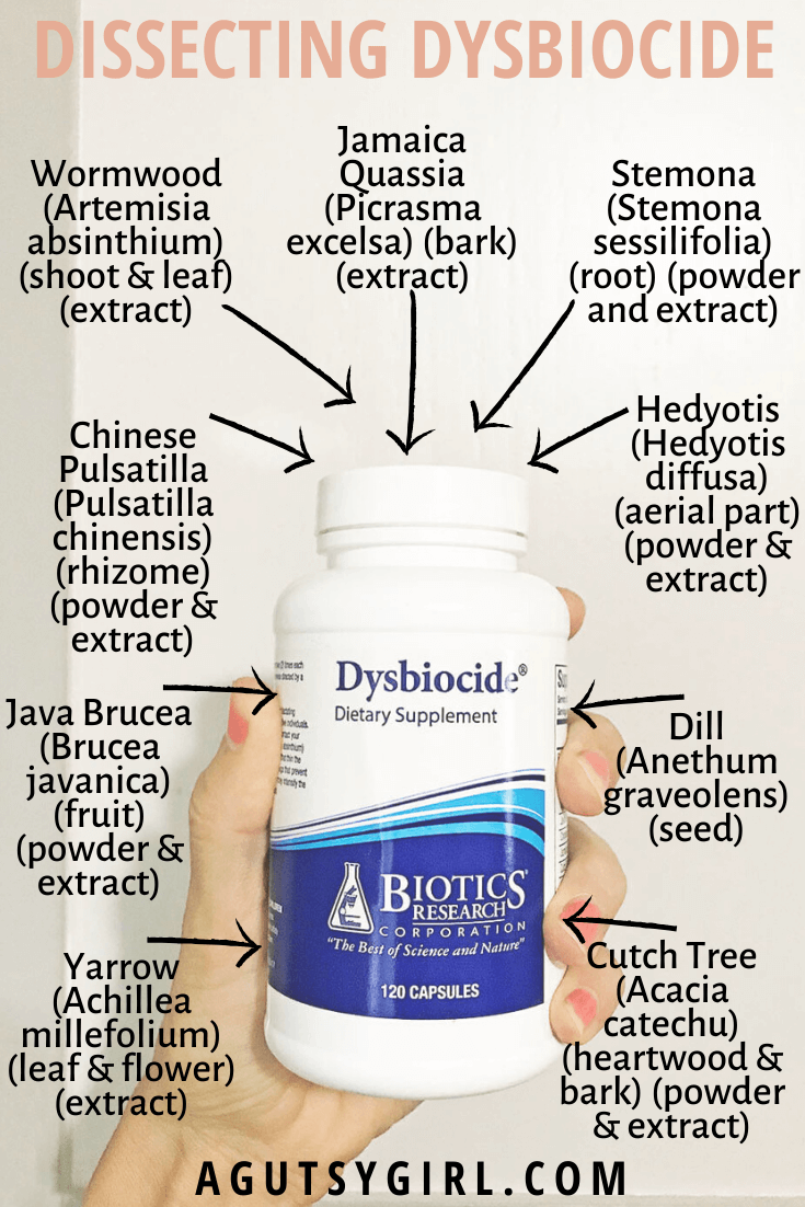 Dissecting Dysbiocide ingredients agutsygirl.com #supplements #SIBO #herbs #guthealth