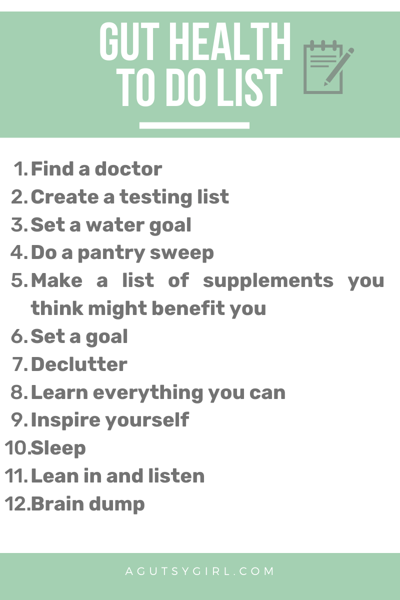 Gut Health To Do List A Gutsy Girl