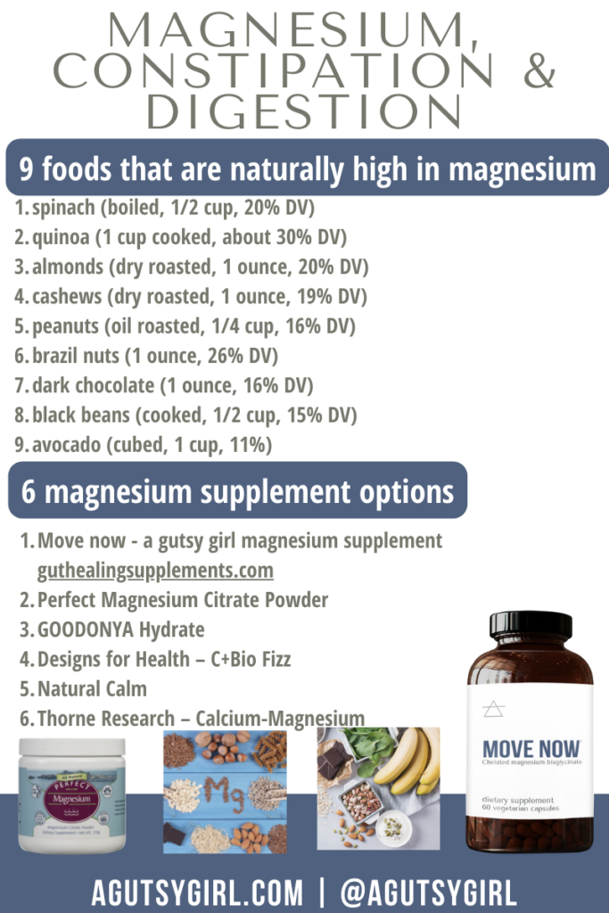 Magnesium, Constipation and Digestion agutsygirl.com #magnesium #constipation #digestion #guthealth