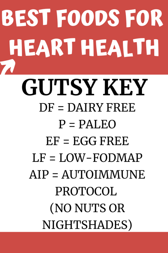 Best Foods for Heart Health Gutsy key agutsygirl.com
