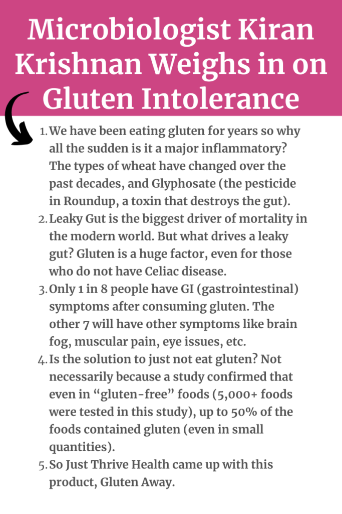 Just Thrive Gluten Away Kiran Krishnan agutsygirl.com