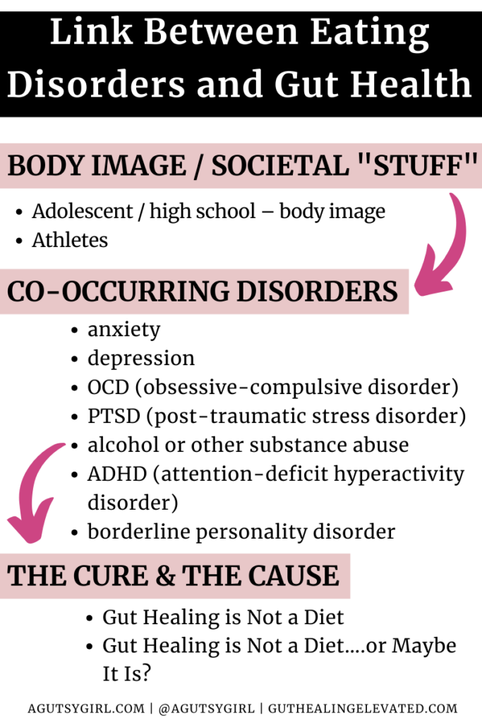 Link Between Eating Disorders and Gut Health agutsygirl.com #guthealth #neda