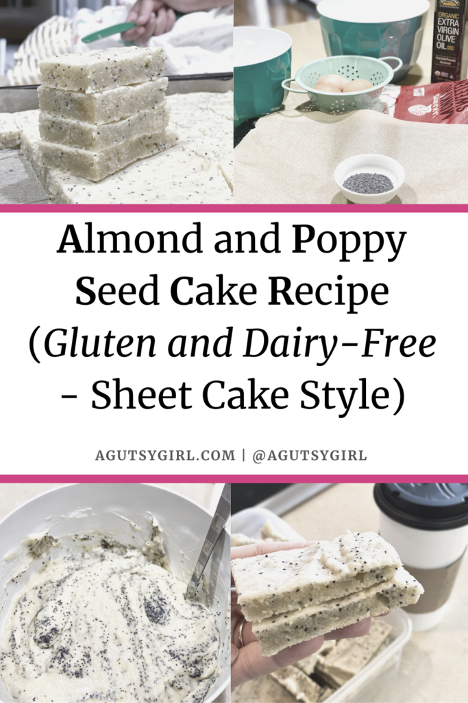 Almond and Poppy Seed Cake Recipe (Gluten and Dairy-Free - Sheet Cake Style) agutsygirl.com