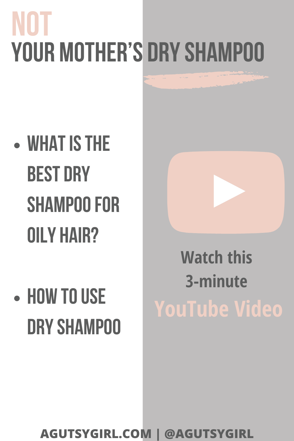 Not Your Mother's Dry Shampoo natural ingredients agutsygirl.com #dryshampoo #naturalshampoo #shampoo