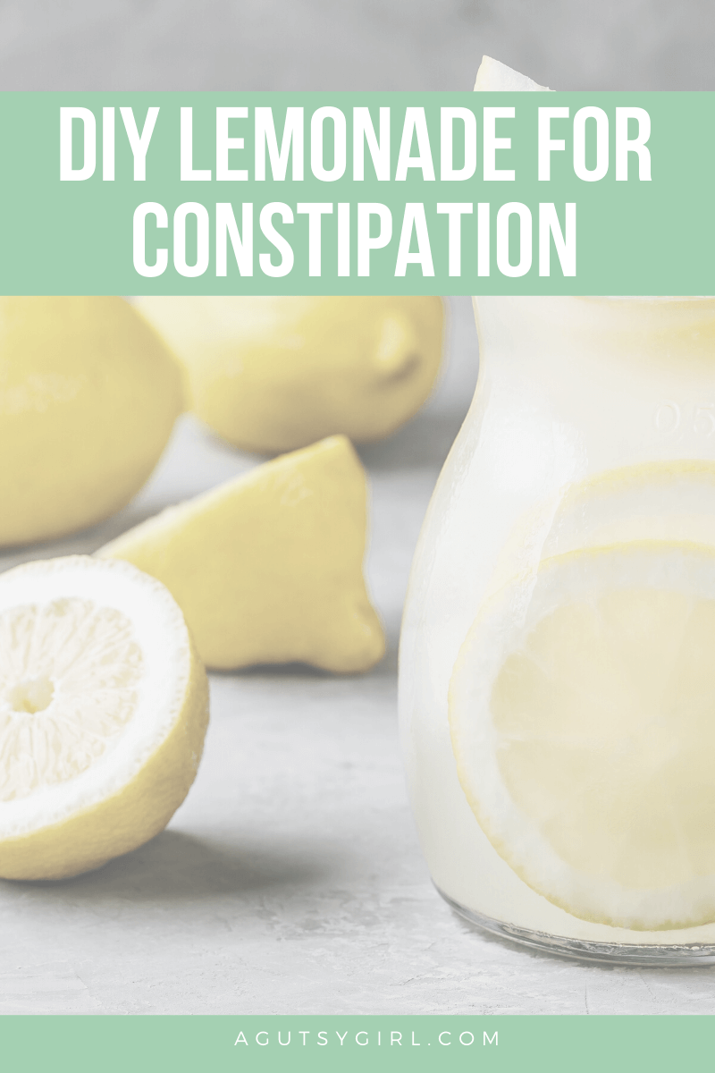 DIY Lemonade for Constipation agutsygirl.com #guthealth #constipation #lemonade