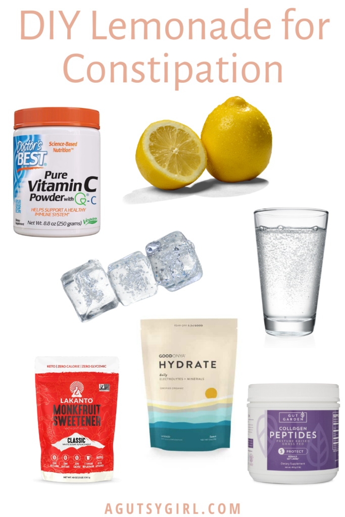 DIY Lemonade for Constipation agutsygirl.com #lemonade #guthealth #constipation