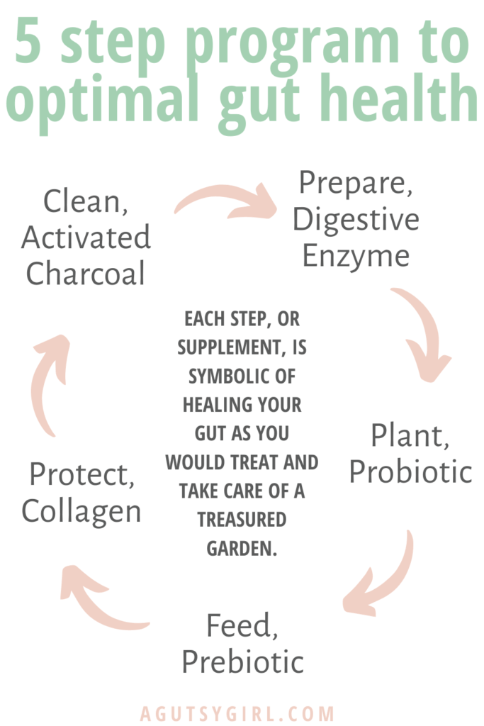 Gut Garden GoodGut Program 5 step optimal gut health agutsygirl.com #guthealth #supplements #healthyliving #gut