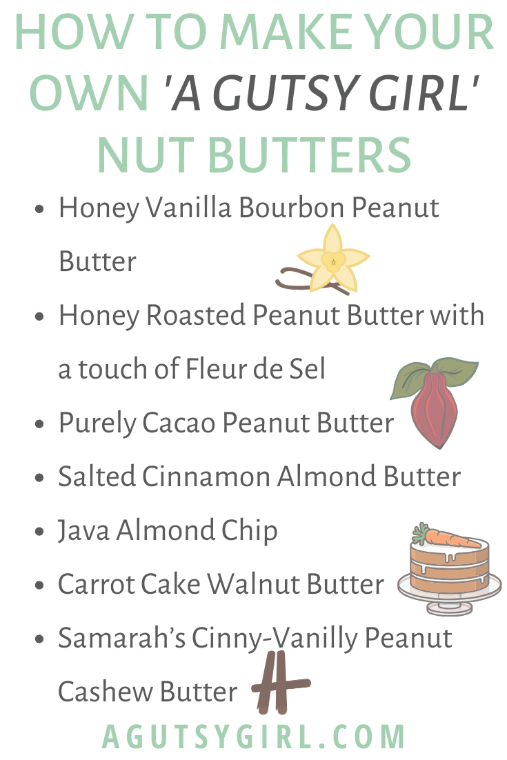 Gut Healthy Banana Bites 7 Ways agutsygirl.com How to make your own A Gutsy Girl nut butters #nutbutter #banana #guthealth