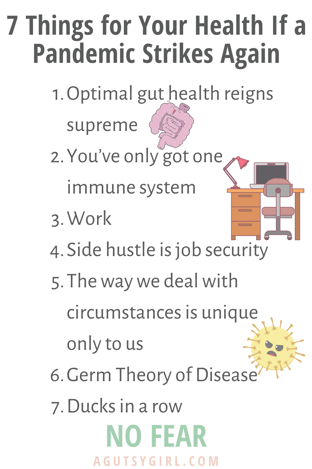 If a Pandemic Strikes Again 7 things for your health agutsygirl.com #healthyliving #immunesystem #guthealth