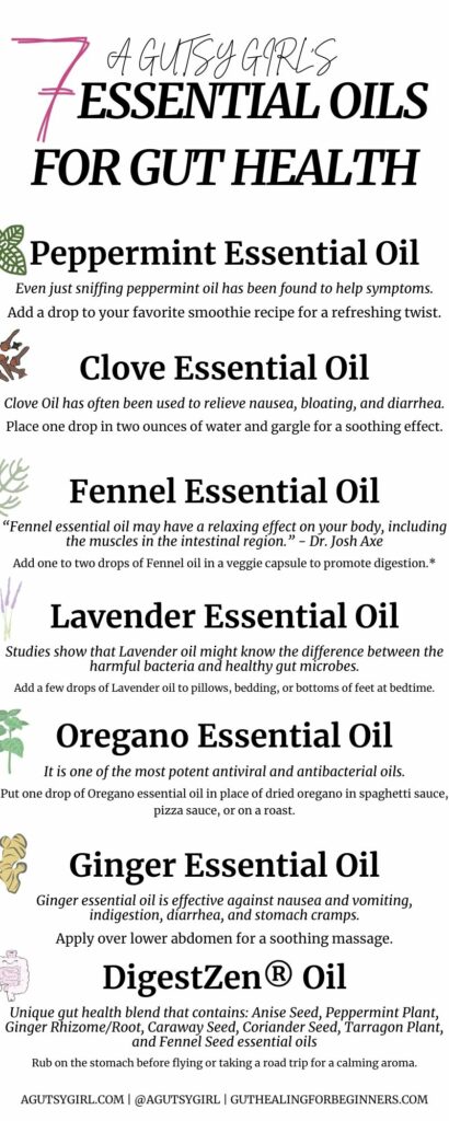 A Gutsy Girl's 7 Essential Oils for Gut Health agutsygirl.com