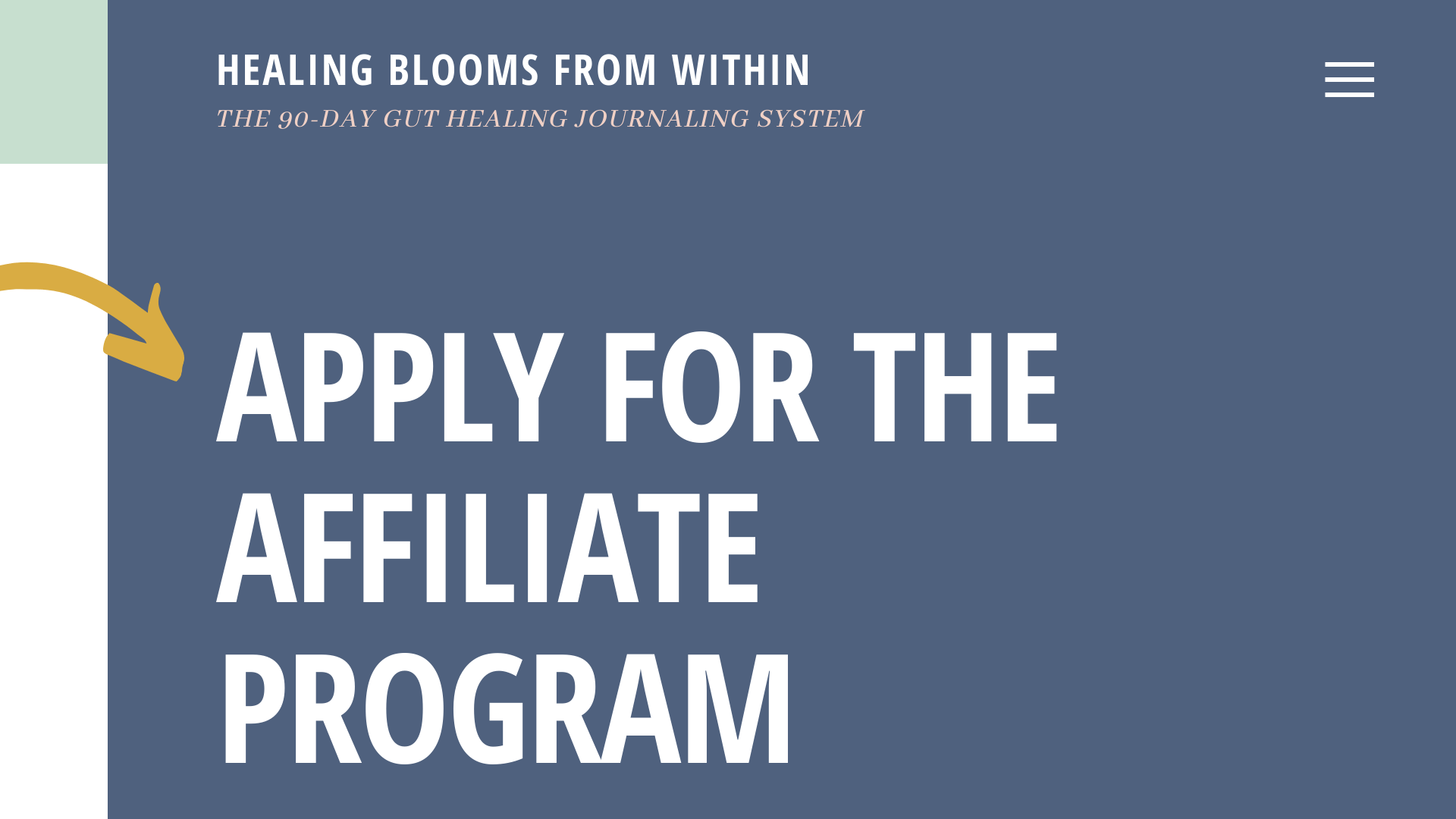 HEALING BLOOMS from within journal system affiliate program agutsygirl.com #guthealth #affiliateprogram #onlinebusiness #wellness