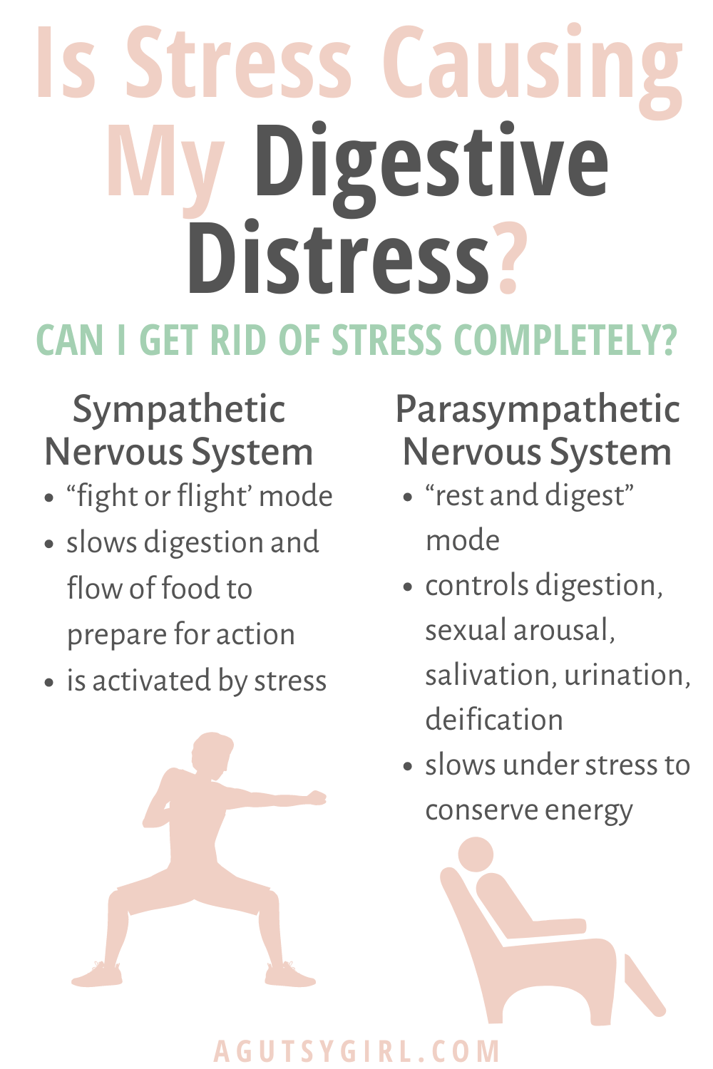 Is Stress Causing My Digestive Distress agutsygirl.com #guthealth #digestion #stress fight or flight
