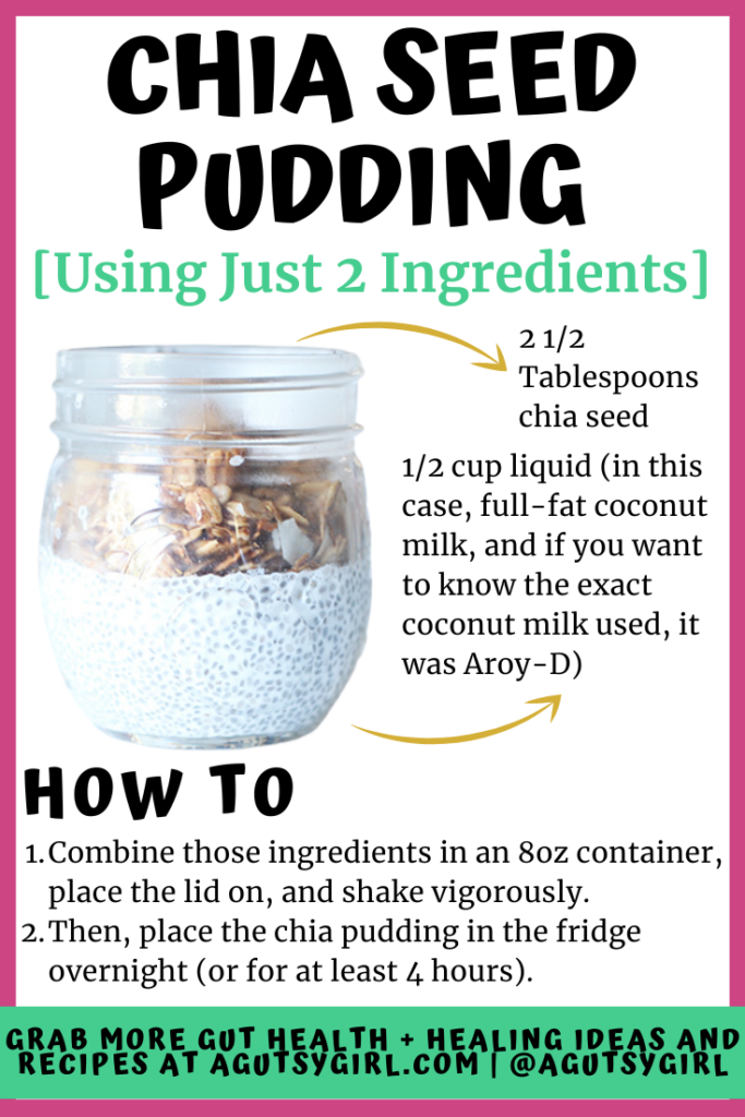 Chia Seed Pudding using 2 ingredients with A Gutsy Girl agutsygirl.com