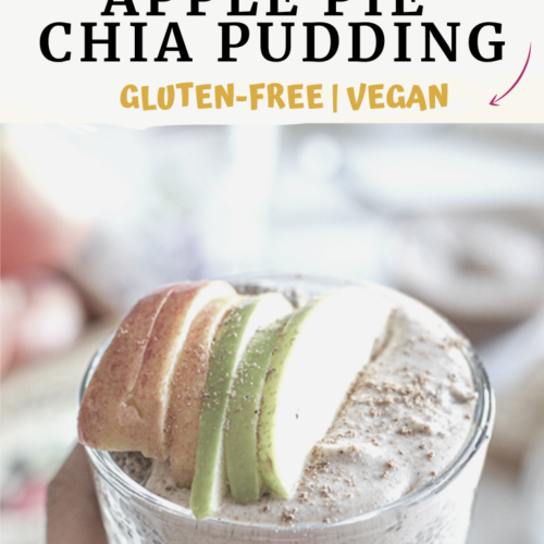 Must Make Apple Pie Chia Pudding gluten free with A Gutsy Girl agutsygirl.com #guthealth #chiapudding #chiaseeds